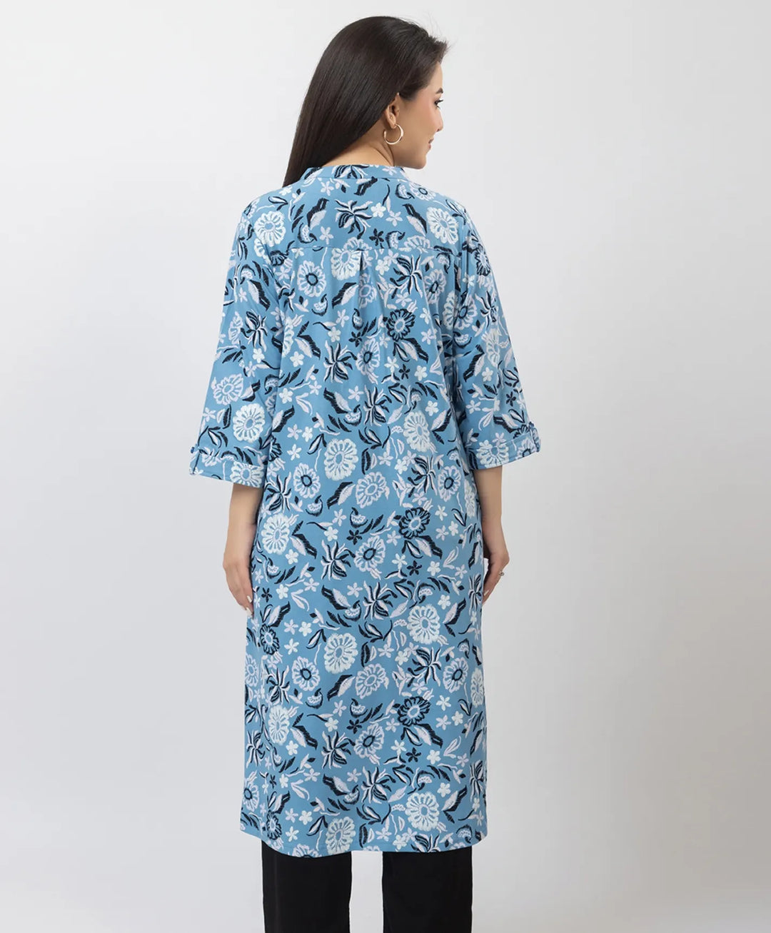 Elegant Printed Straight Fit Long Kurti