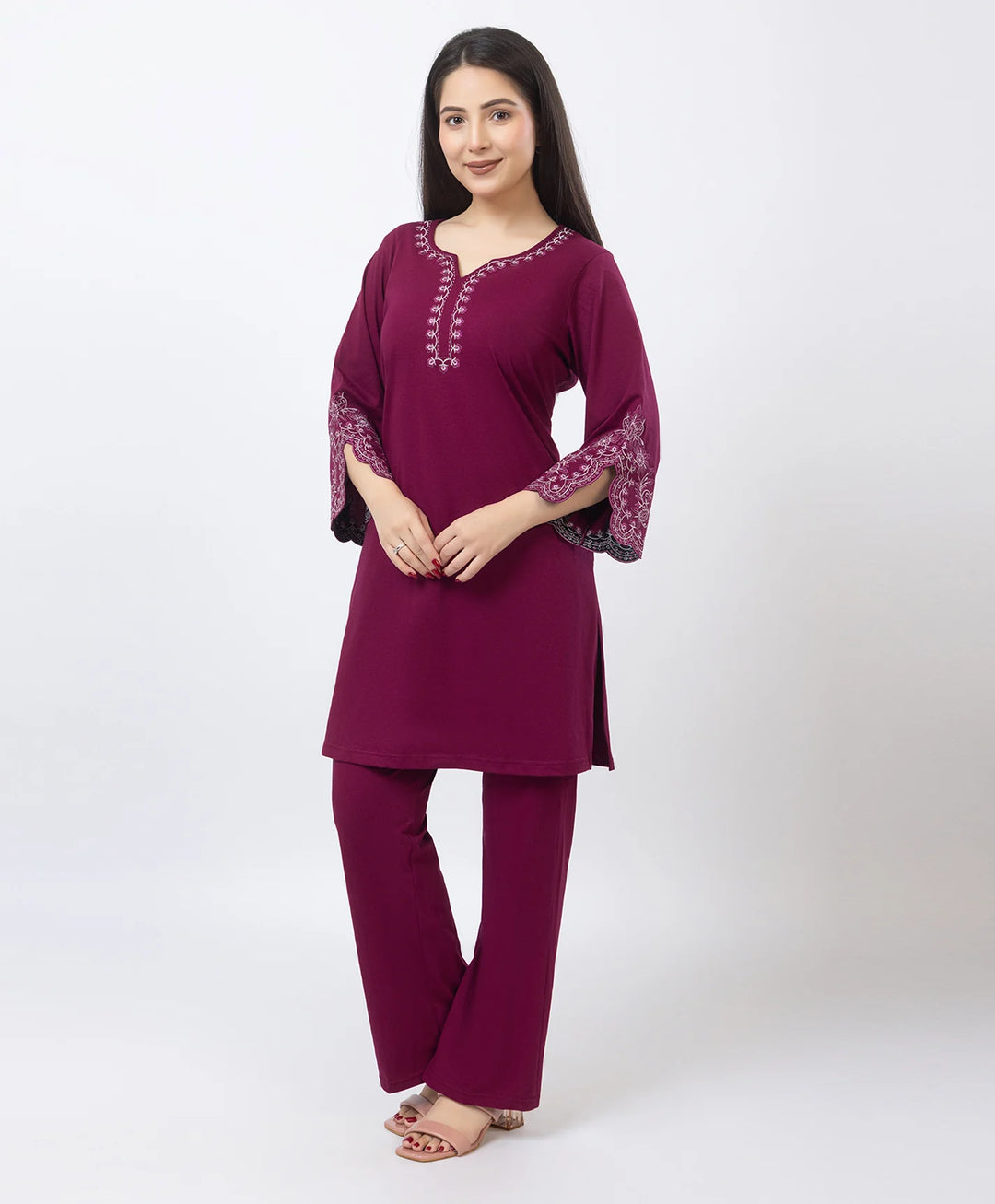 Classic Ethnic Kurta Set with Designer Sleeve Detail