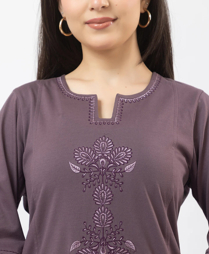 Premium Embroidered Straight-Fit Kurta Set