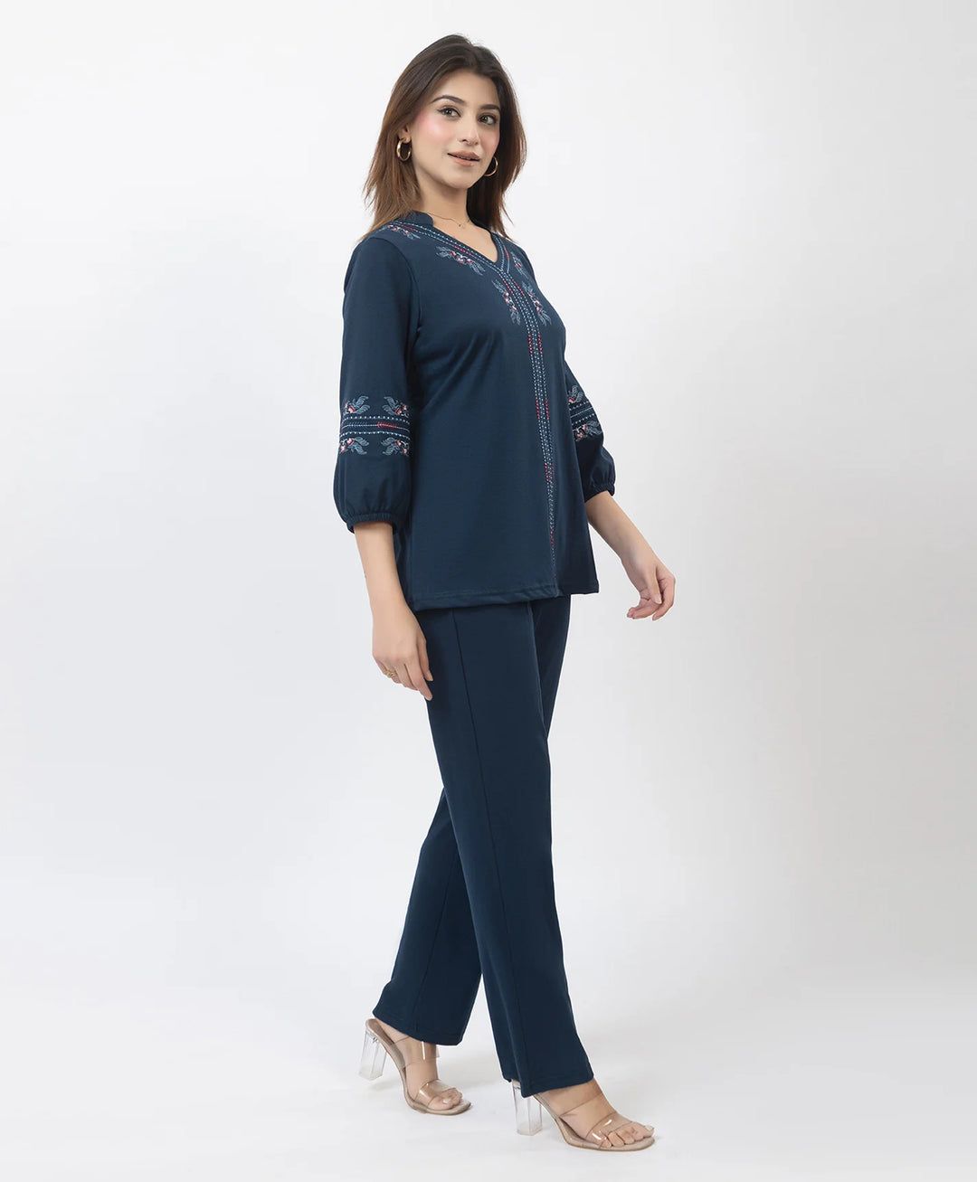 Modern Embroidered Relaxed Co-Ord Set
