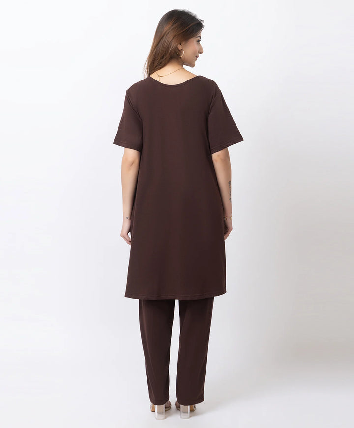 Plus Size Printed Kurta with Matching Pants