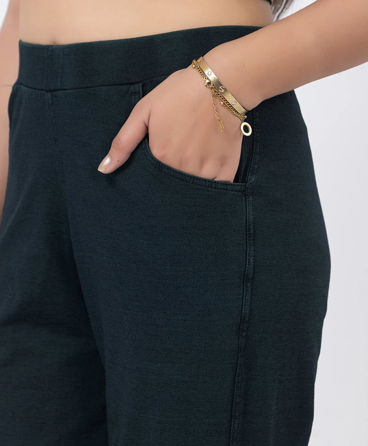 Basic Straight Style Denim Lower