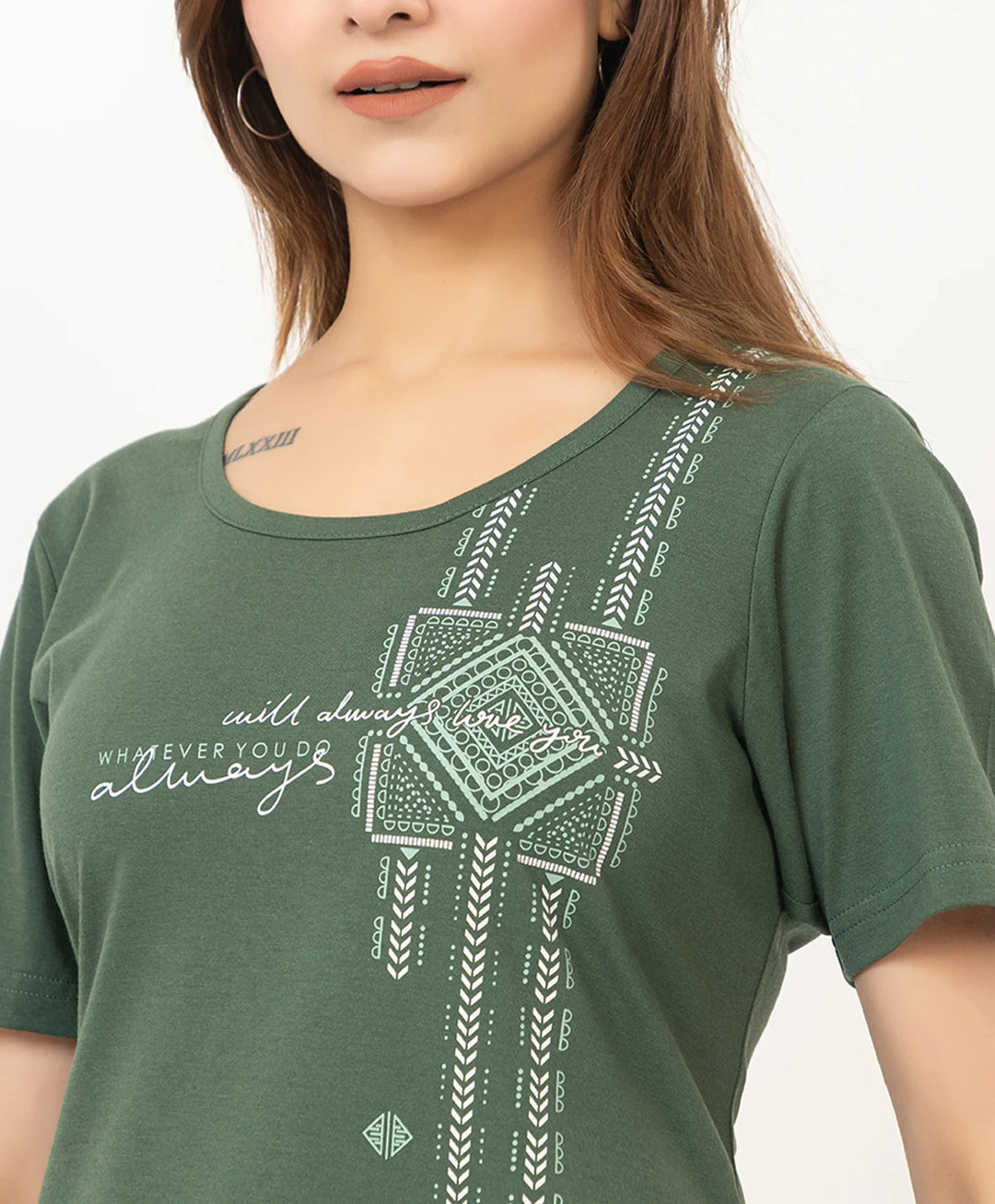 Printed Long Top