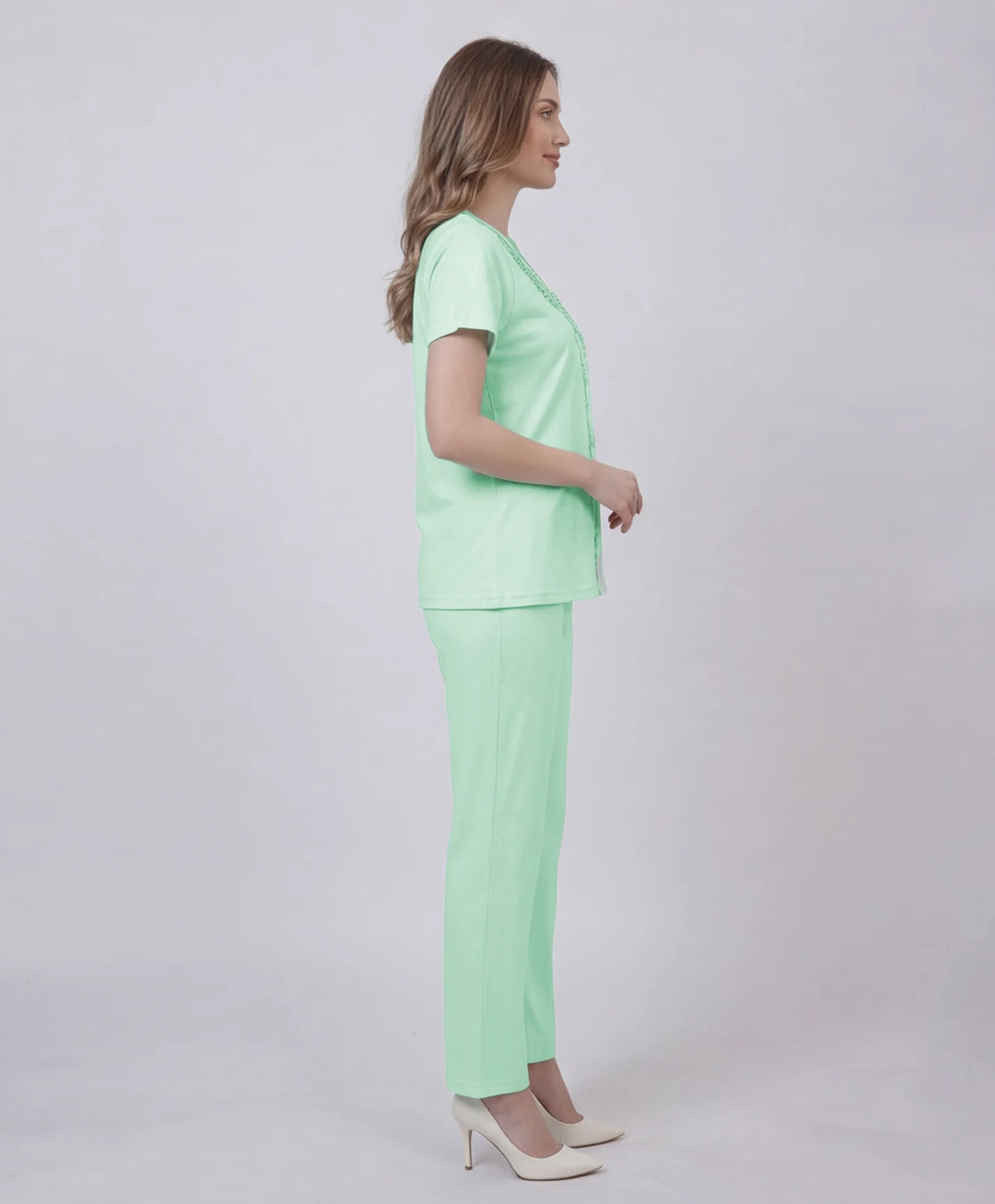 Sleek Printed Straight Fit Co-Ord Set