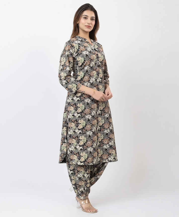 Elegant Printed Afgani Suit