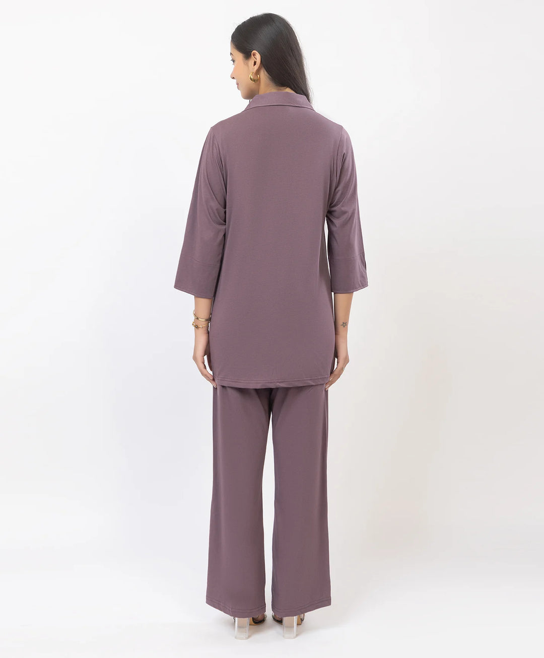 Premium Embroidered Collared Co-Ord Set