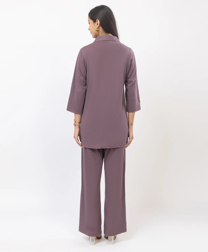 Premium Embroidered Collared Co-Ord Set