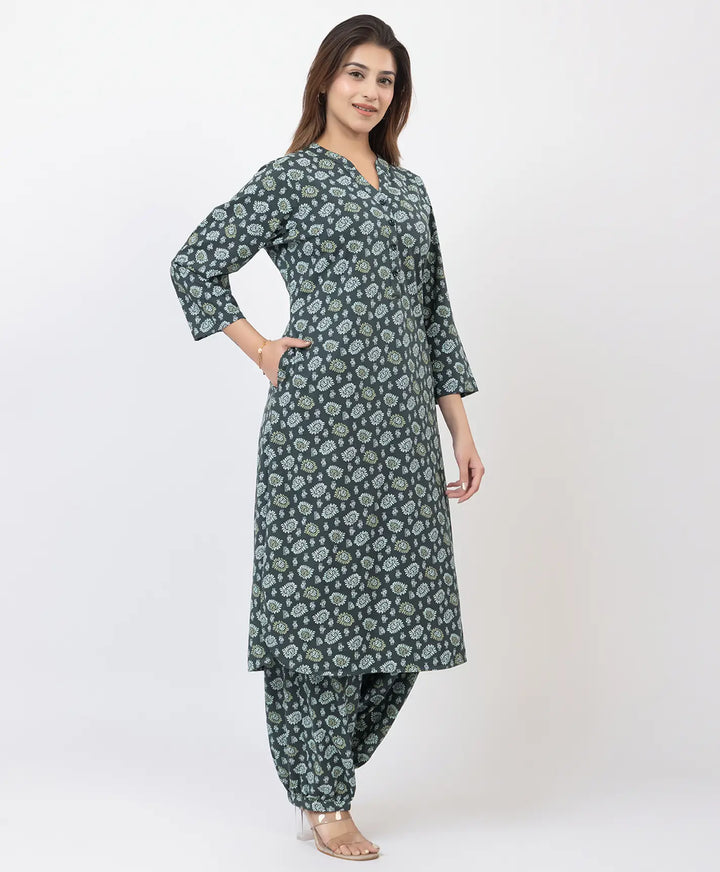 Elegant Printed Afgani Suit