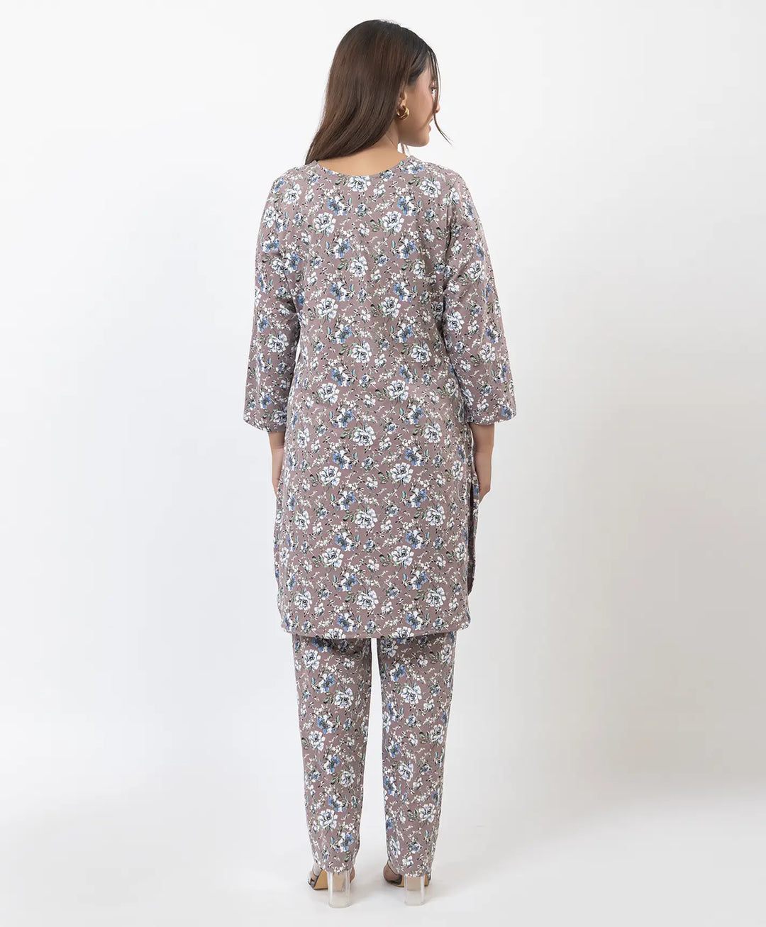 Round Neck All Over Floral Print Kurta Pant Set