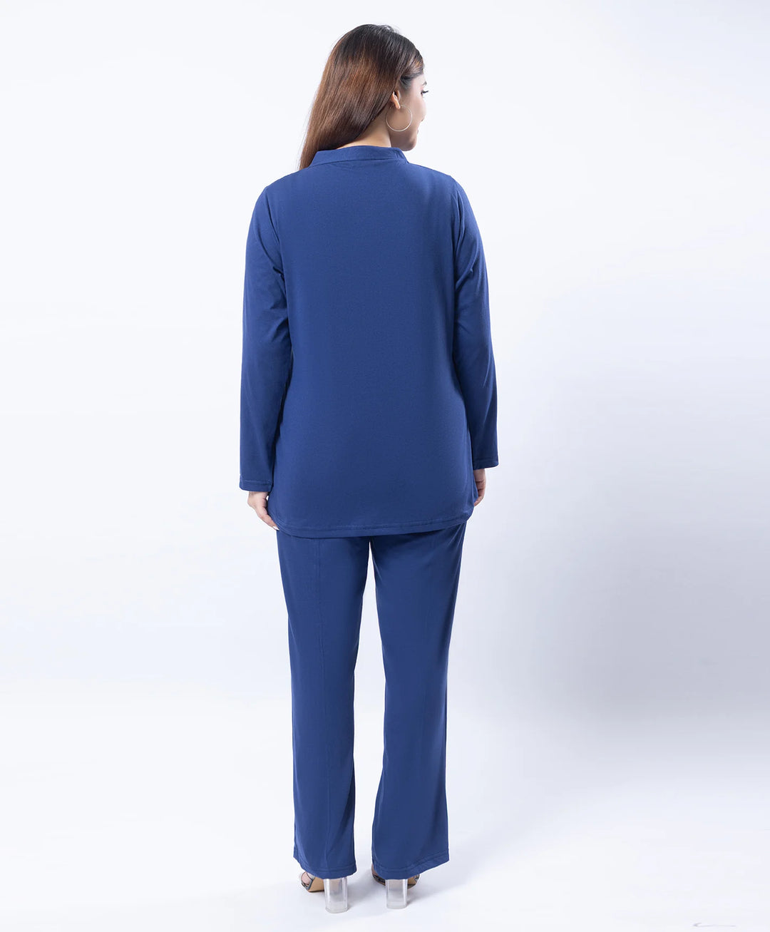 Embroidered Full Sleeve Mandarin Collar Co-Ord Set