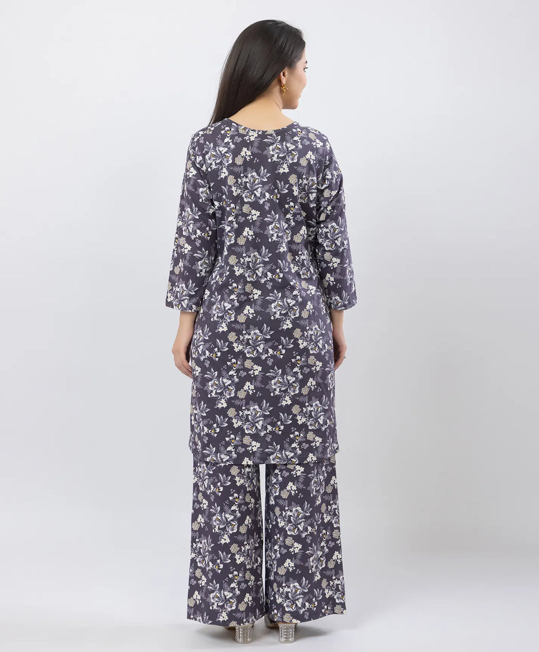 Elegant Printed Kurta & Plazzo Ensemble