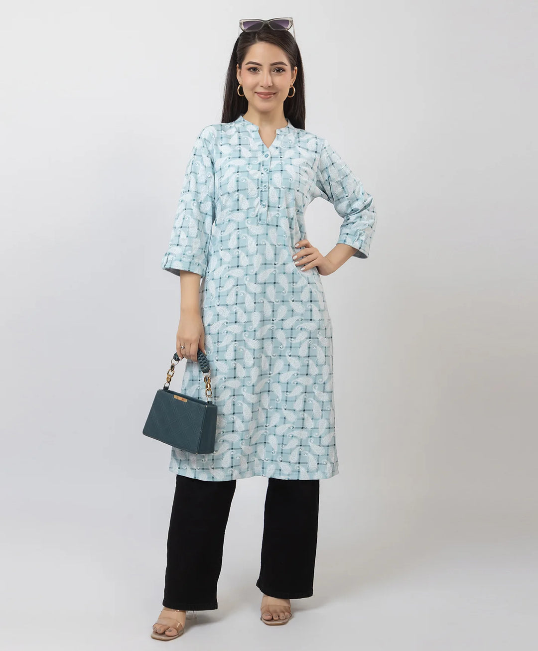 Elegant Printed Straight Fit Long Kurti