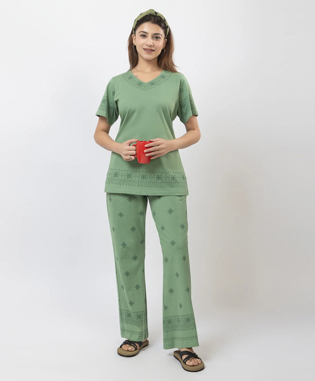 Relaxed Fit Printed Night Suit