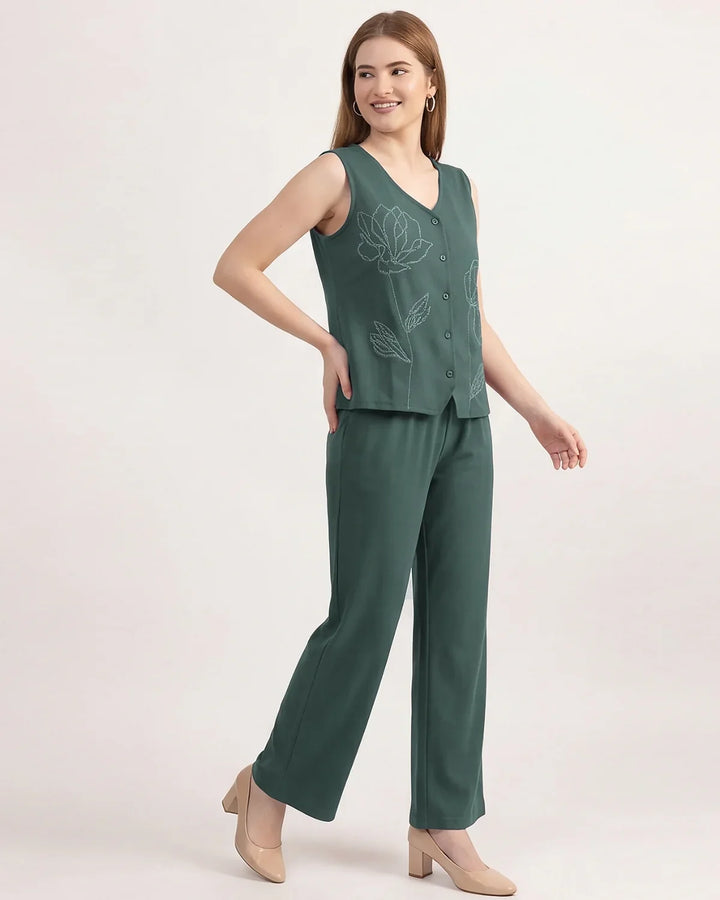 Botanical Vest Co-ord Set