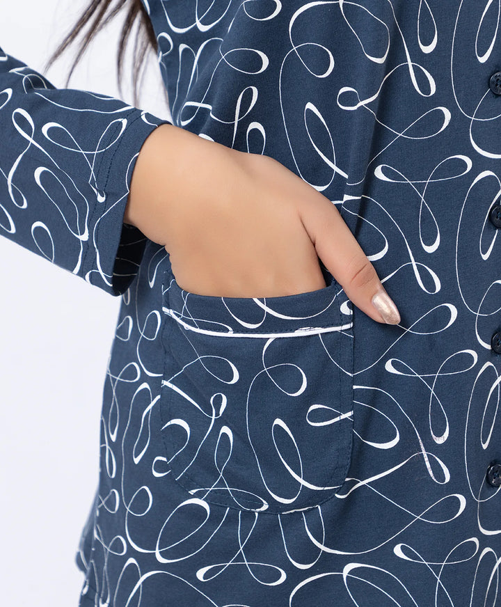 Premium Notched Collar Night Suit