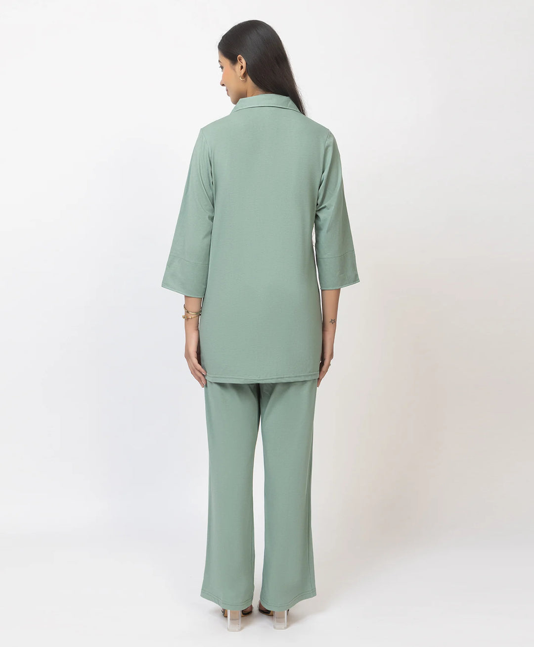 Premium Embroidered Collared Co-Ord Set