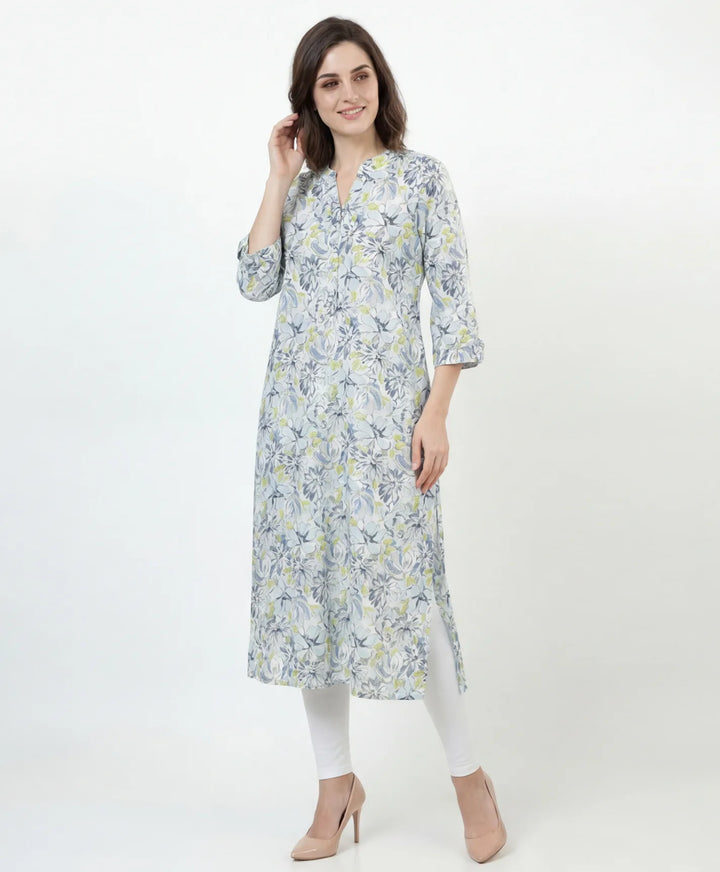 Artistic Print Straight Kurta
