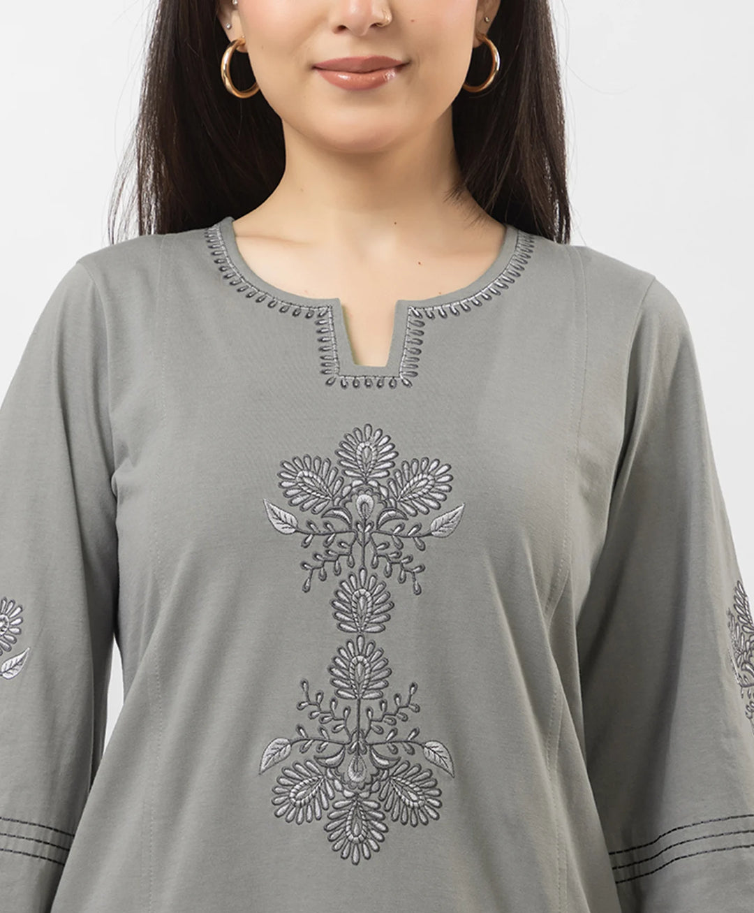 Premium Embroidered Straight-Fit Kurta Set