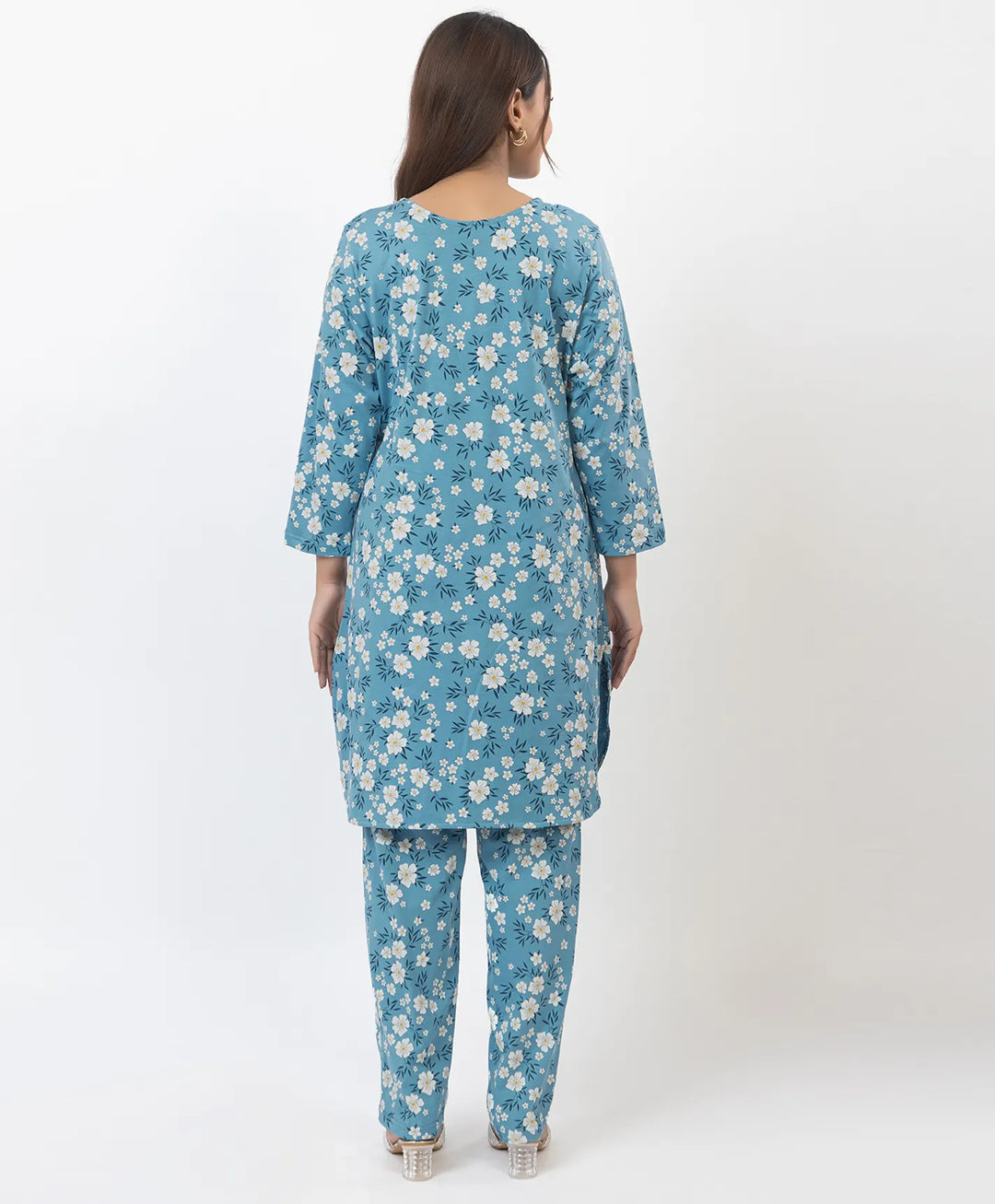 Round Neck All Over Floral Print Kurta Pant Set