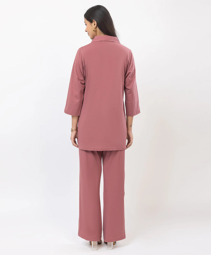 Premium Embroidered Collared Co-Ord Set