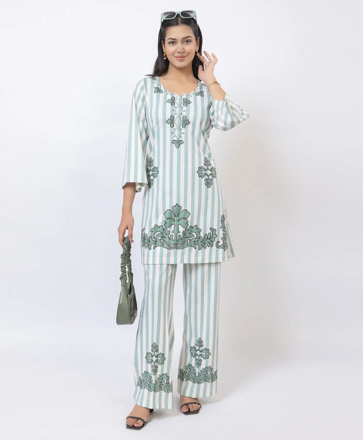 Premium Cutwork Detail Printed Kurta Set