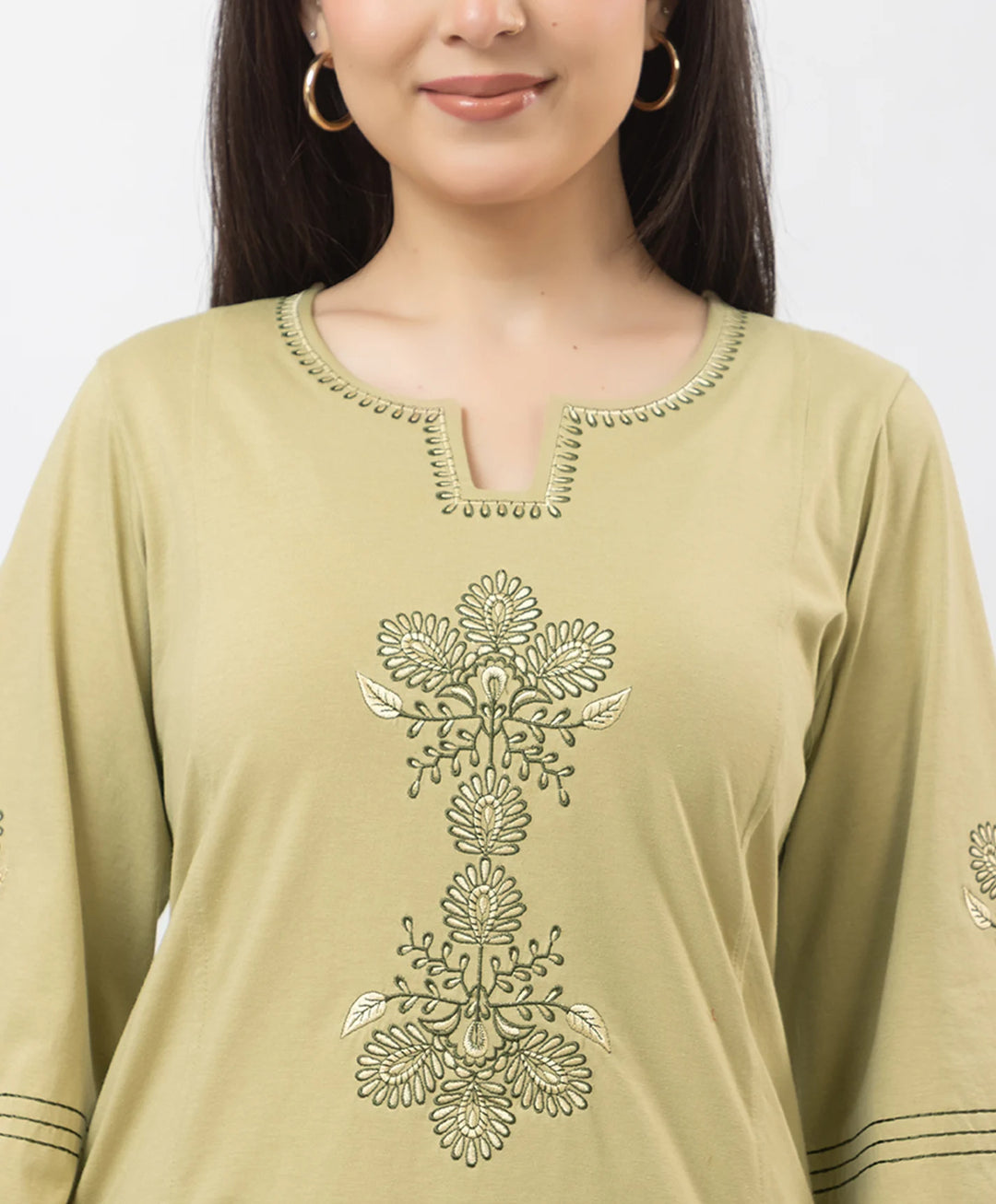 Premium Embroidered Straight-Fit Kurta Set