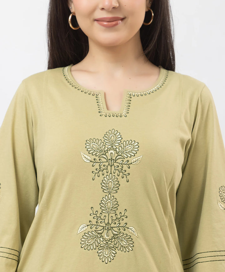Premium Embroidered Straight-Fit Kurta Set