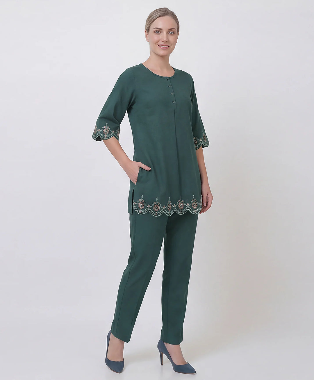 Classic Embroidered Kurta Set
