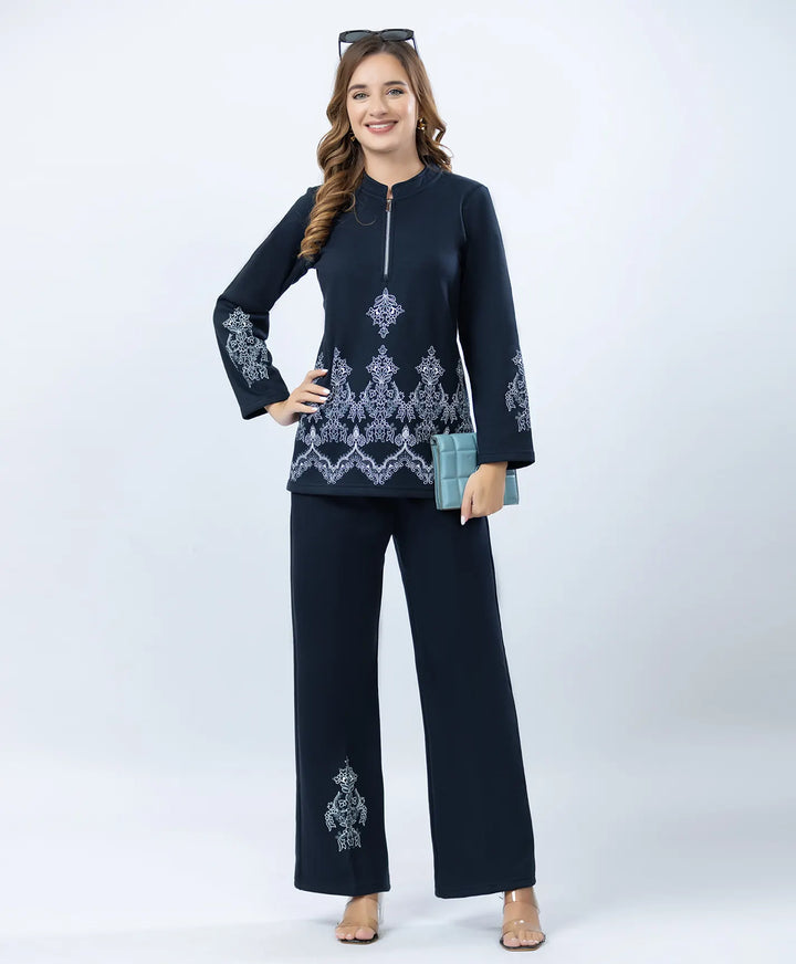 Premium Winter Kurta Set featuring Zip Collar