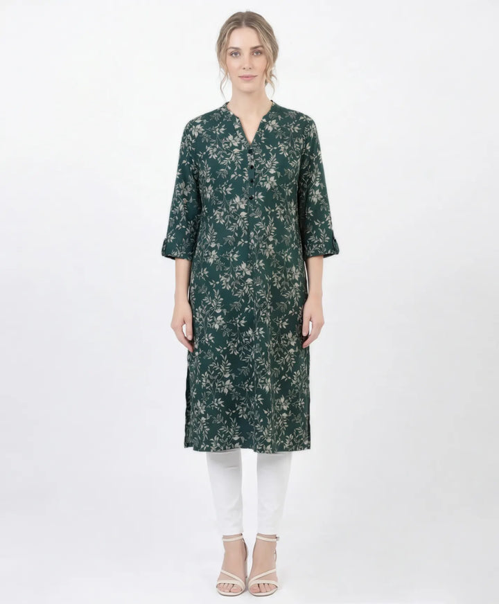 Artistic Print Straight Kurta