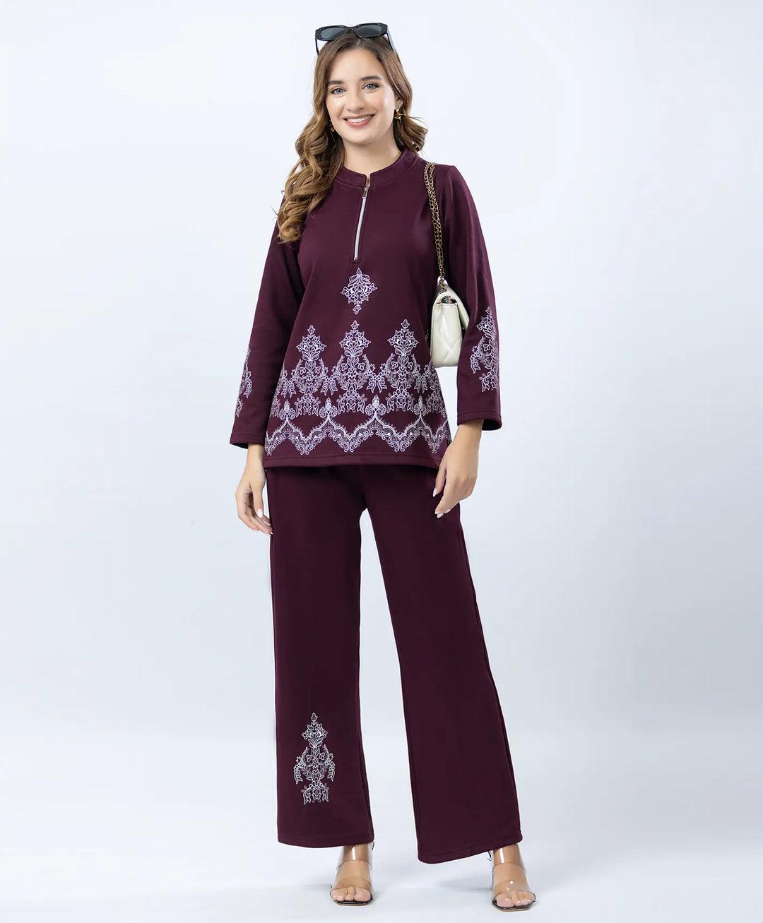 Premium Winter Kurta Set featuring Zip Collar
