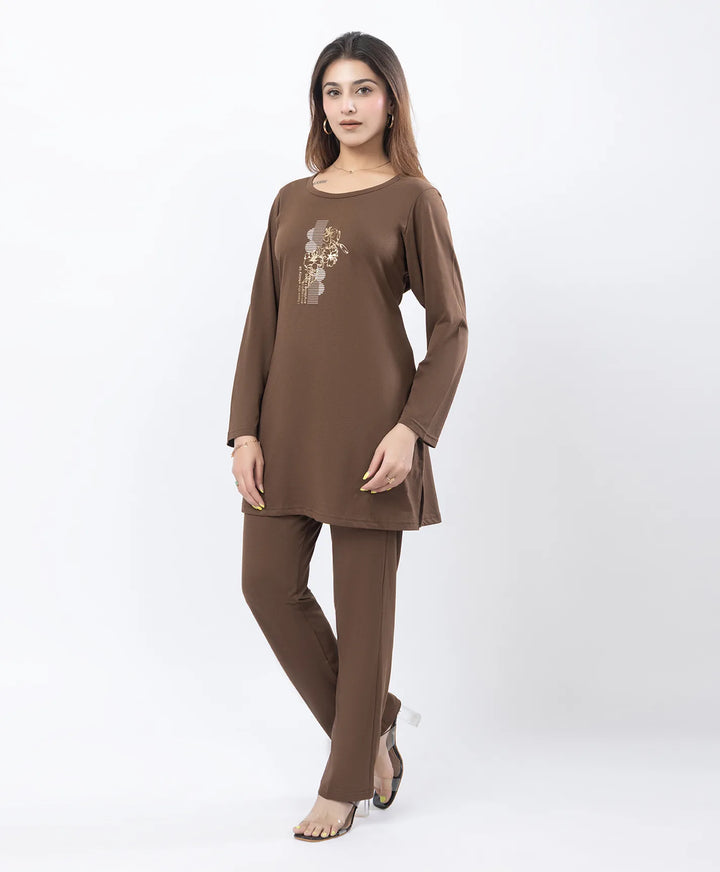 Classic Comfort Fit Printed Full-Sleeve Night Suit
