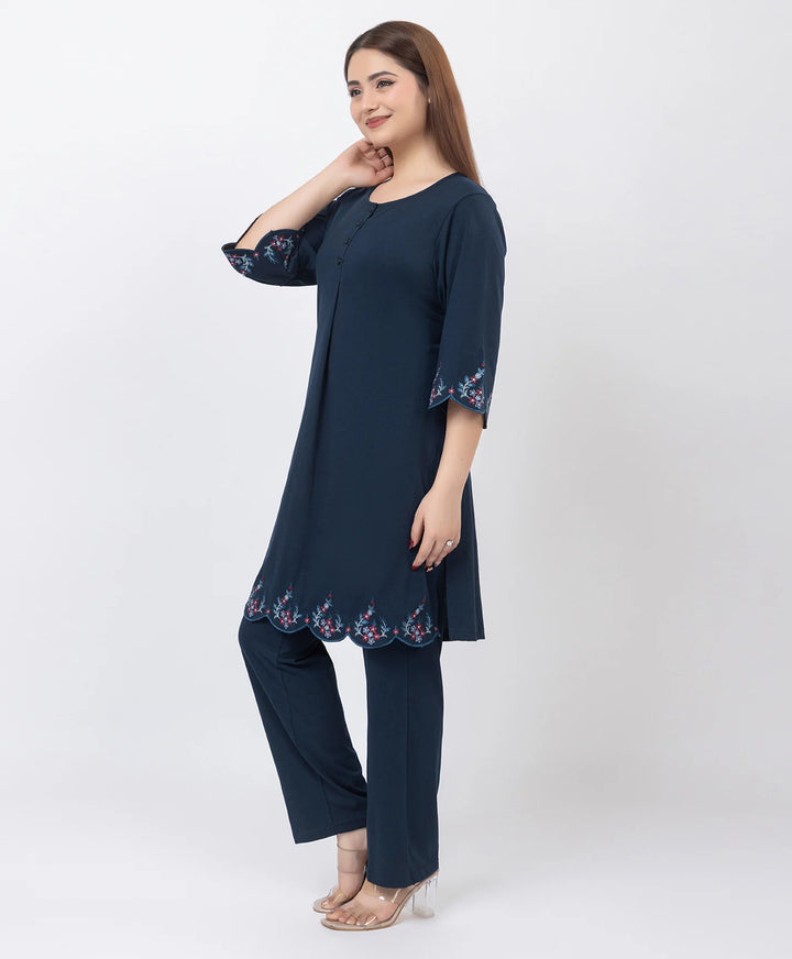 Classic Everyday Kurta Set with Embroidered Finish