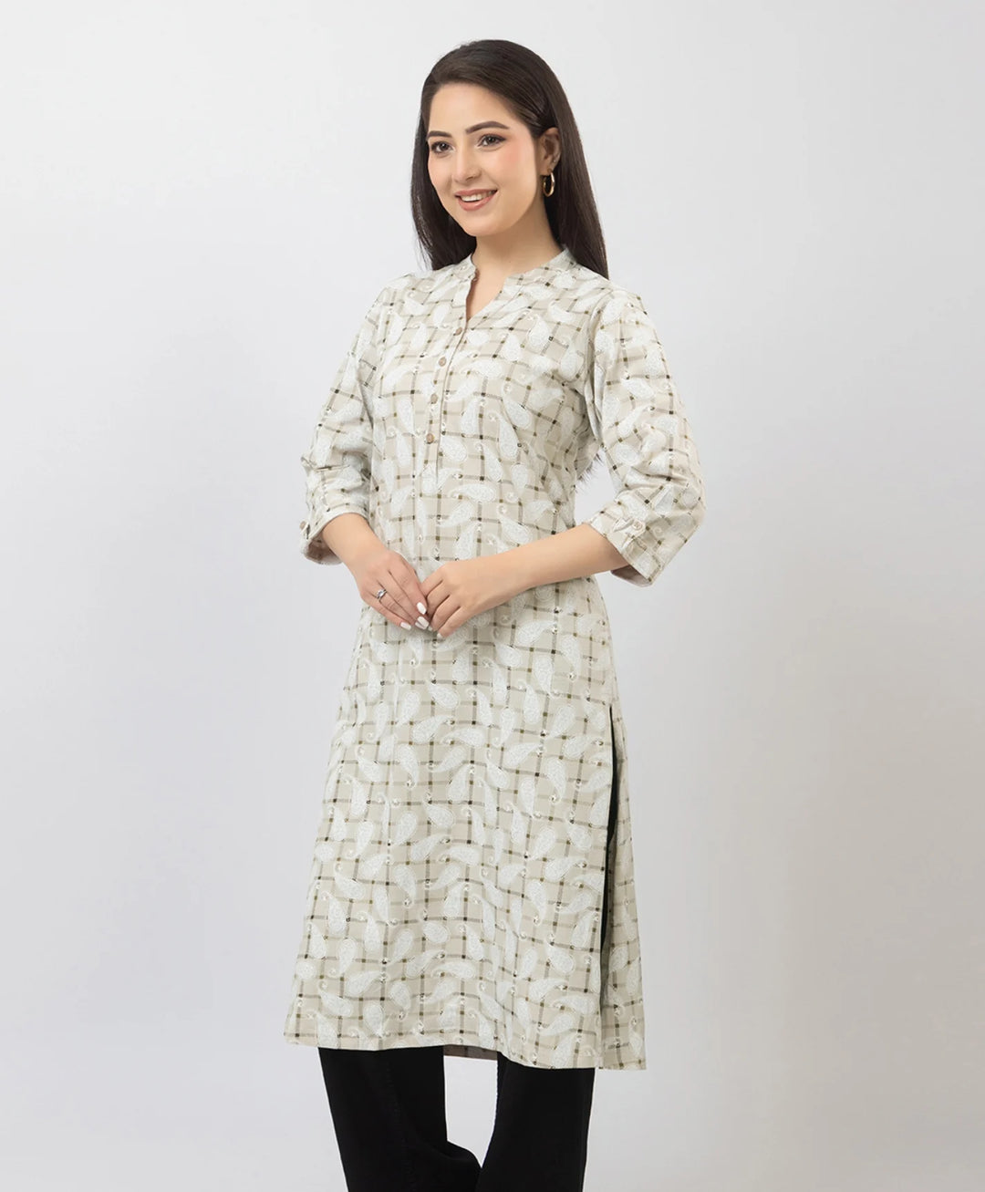 Elegant Printed Straight Fit Long Kurti