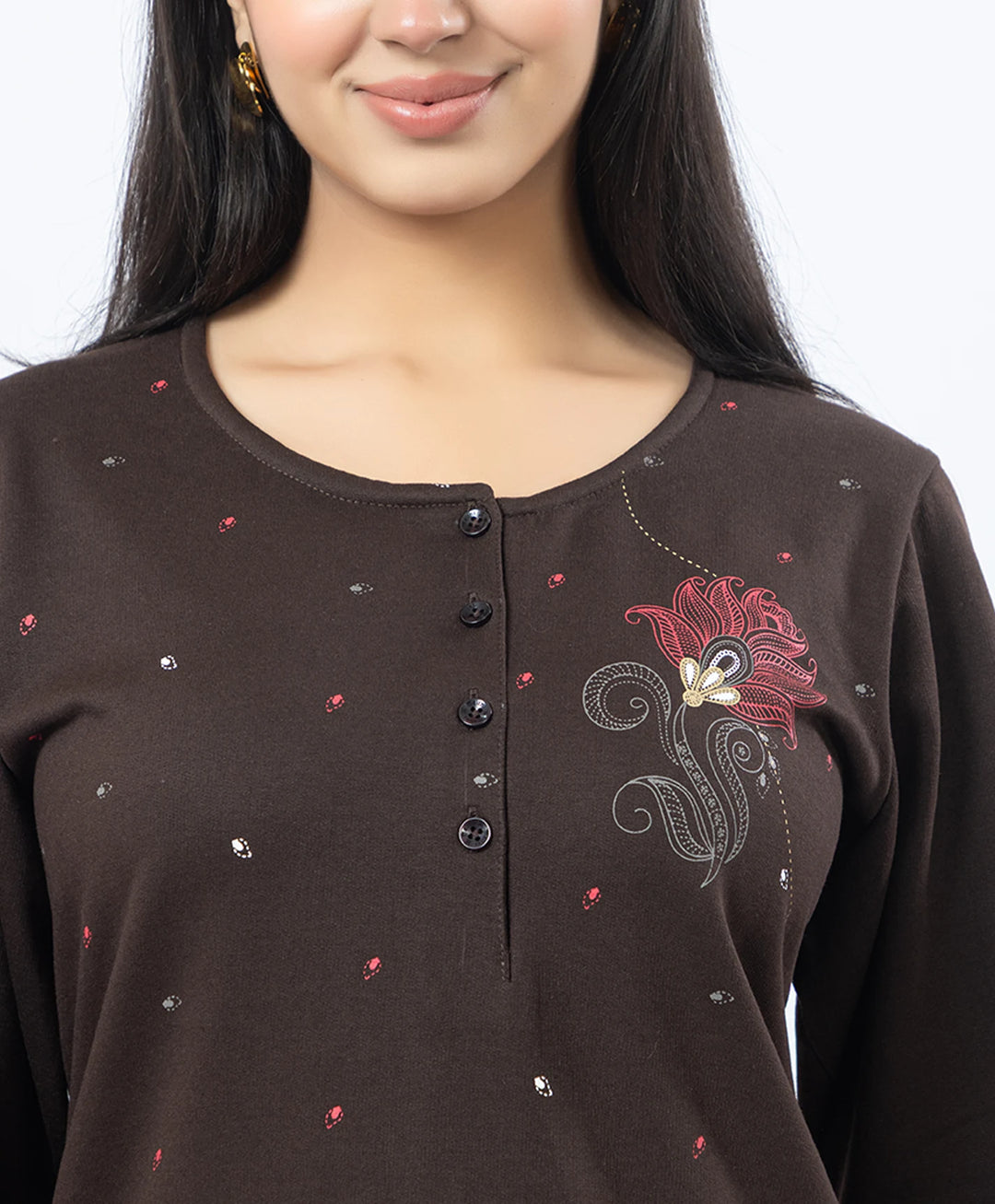 Full Sleeve Open Placket Kurta with Straight Fit Pants