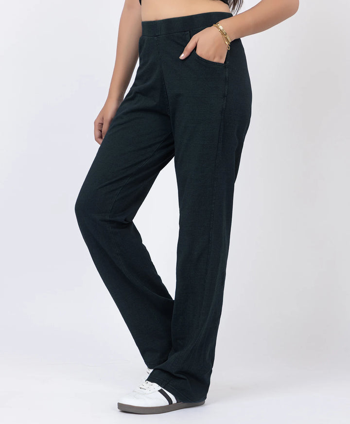 Basic Straight Style Denim Lower