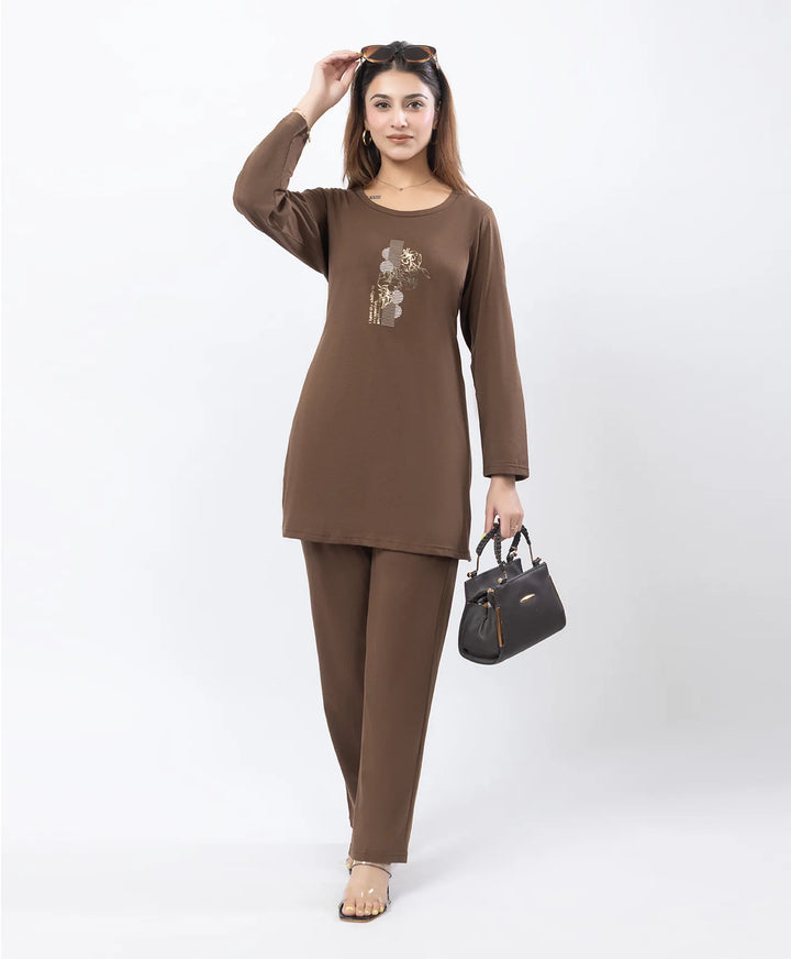 Classic Comfort Fit Printed Full-Sleeve Night Suit