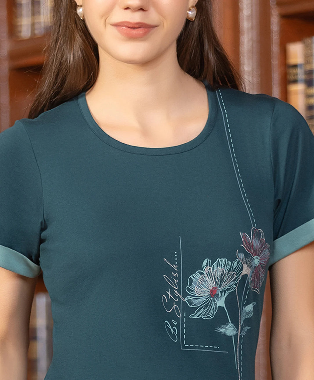 Floral Print Night Suit Set