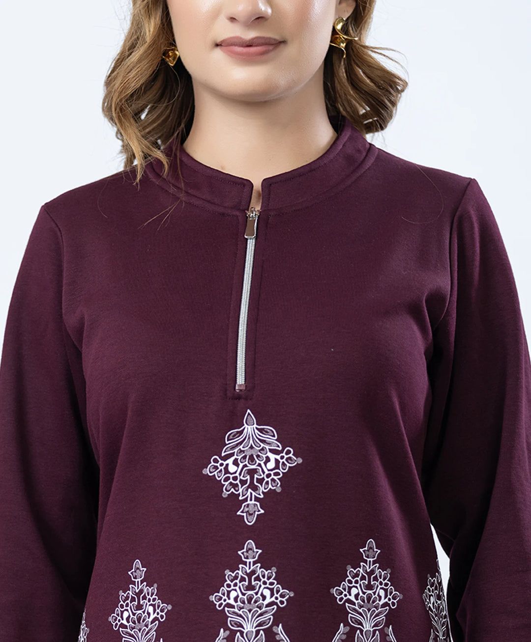 Premium Winter Kurta Set featuring Zip Collar