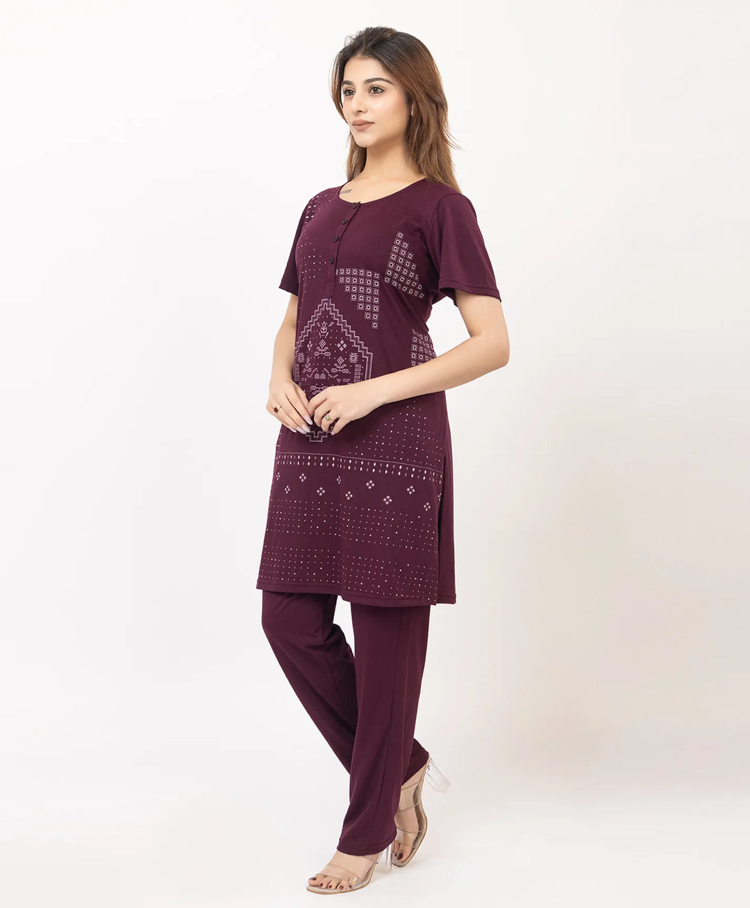 Stylish Printed Kurta Lower Set
