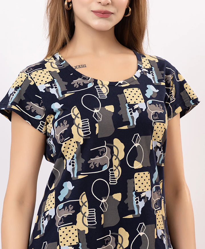 Premium Printed Short Nighty