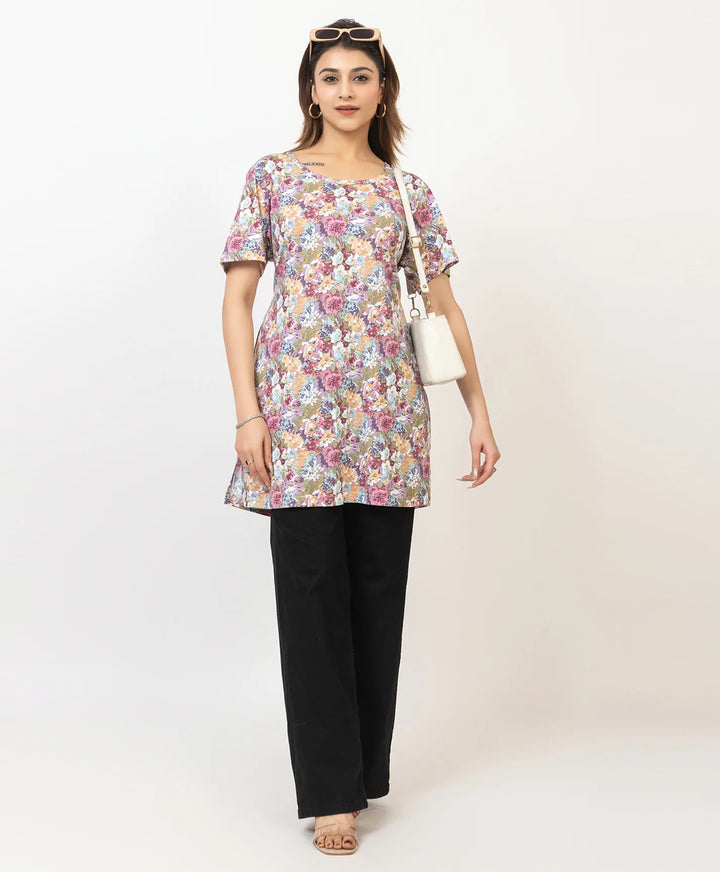 Charming Floral Everyday Long Top