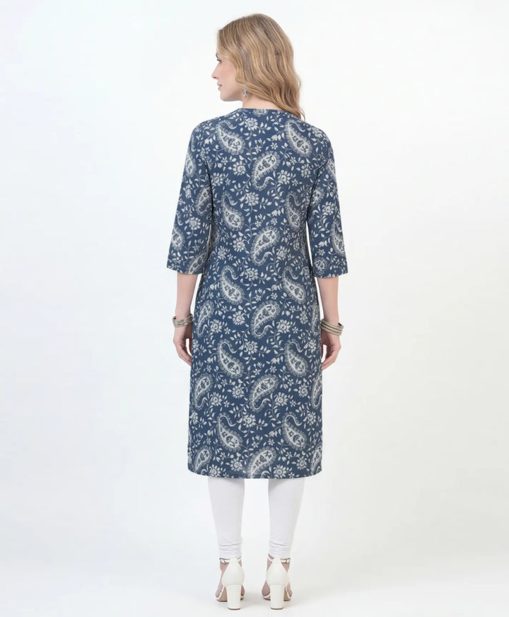 Artistic Print Straight Kurta