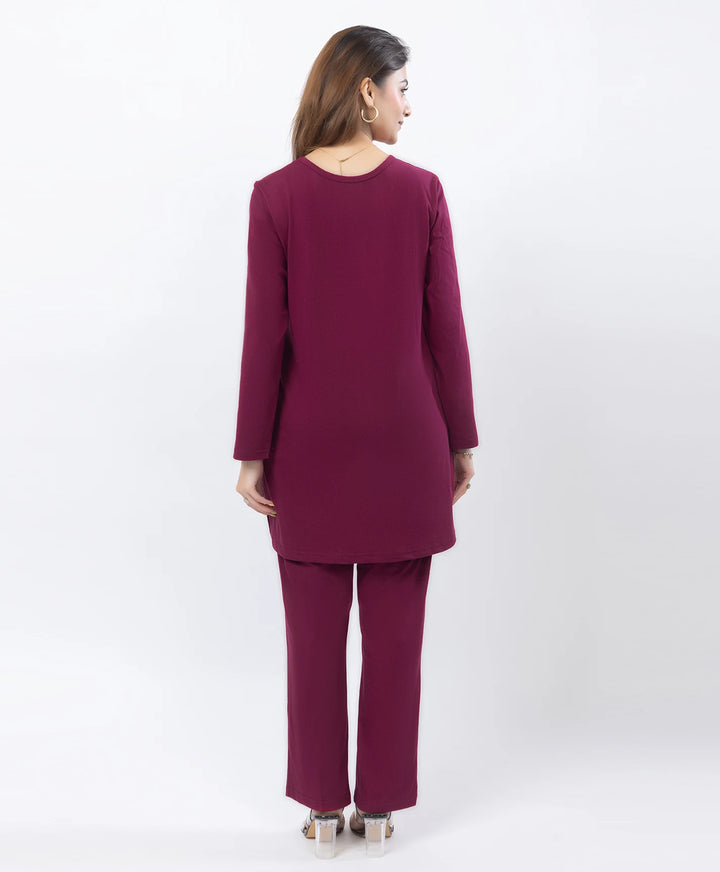 Classic Comfort Fit Printed Full-Sleeve Night Suit