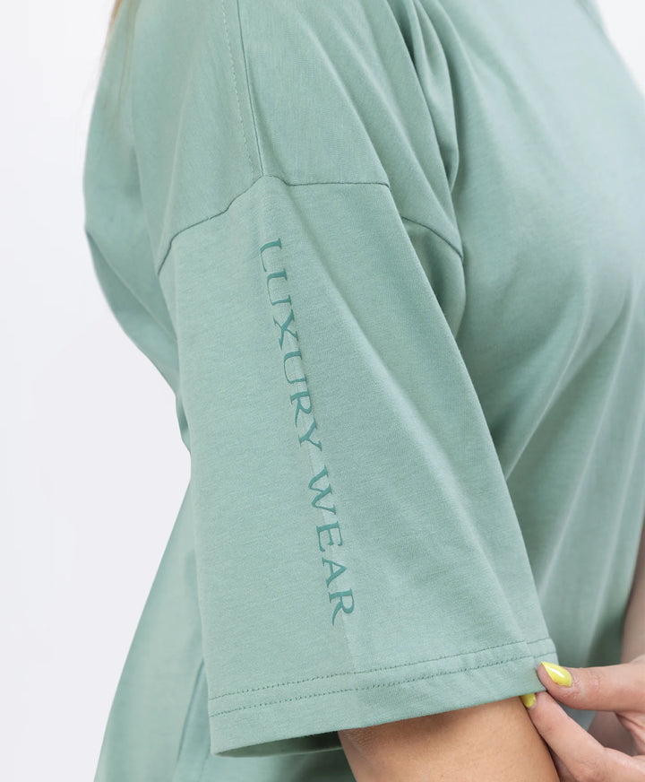 Drop Shoulder Luxury Wear Graphic Top