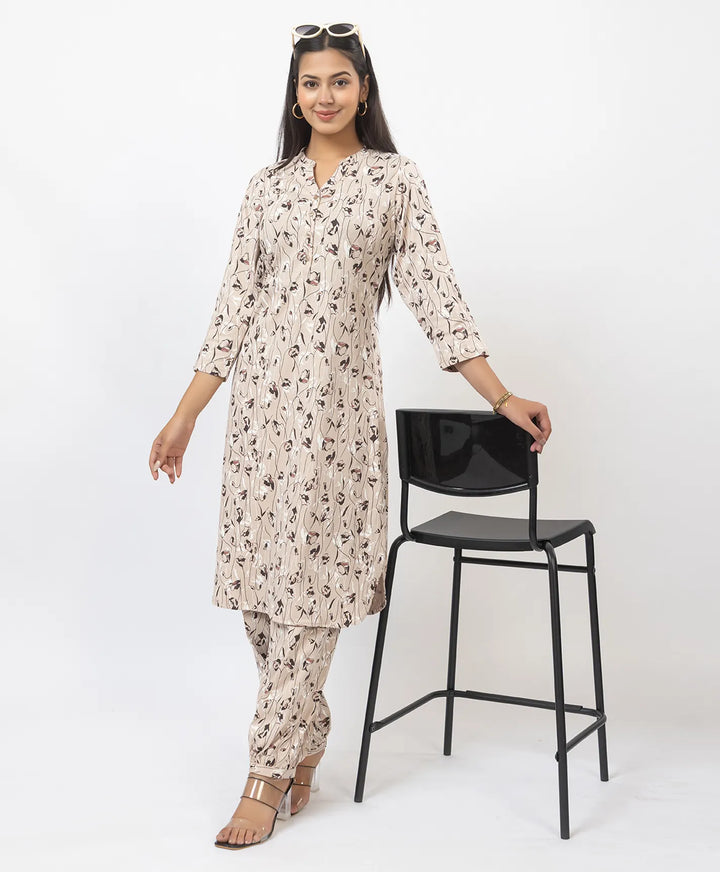 Graceful Ethnic Printed Afghan Suit Set