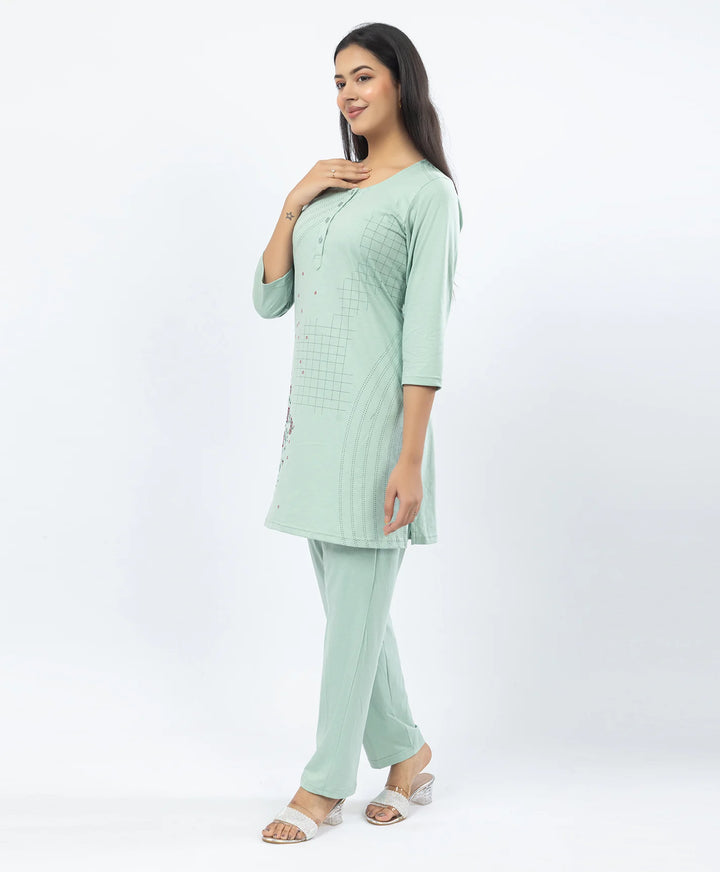 Premium Embroidered Straight Kurta Set with Pants