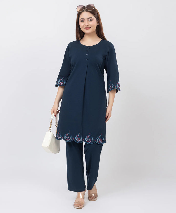 Classic Everyday Kurta Set with Embroidered Finish