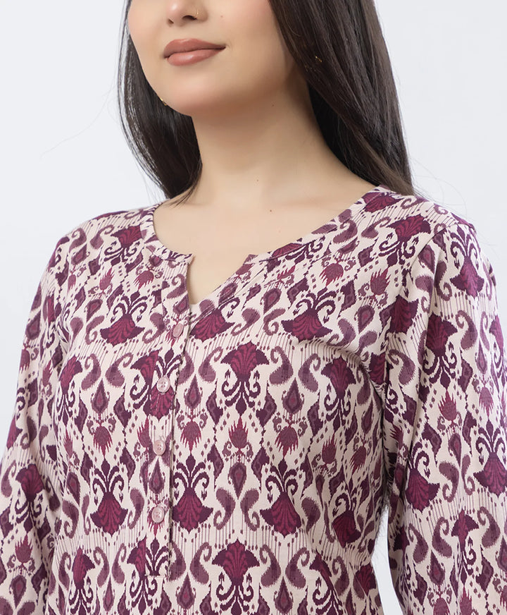 Elegant Printed Kurta & Plazzo Ensemble