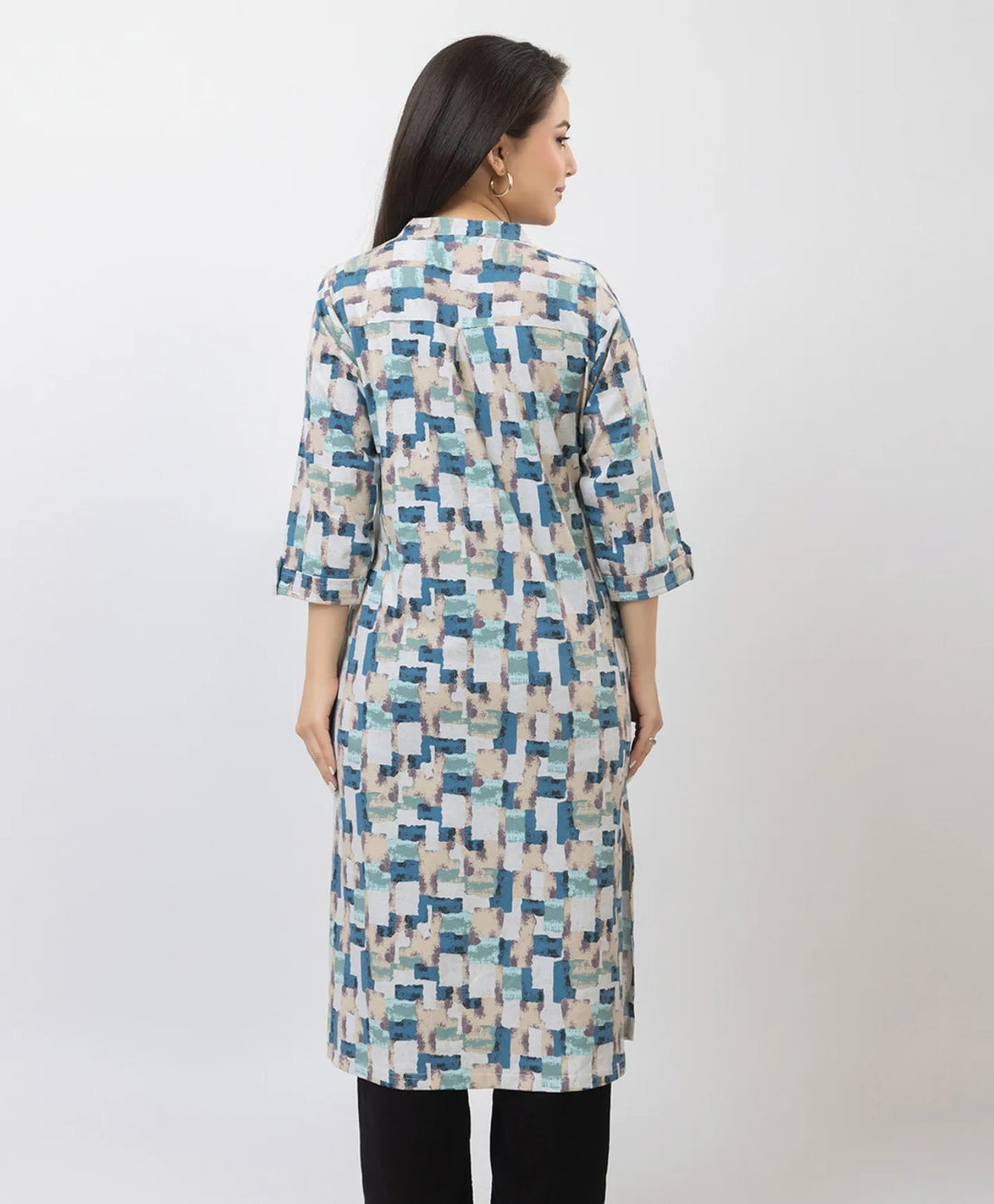 Elegant Printed Straight Fit Long Kurti